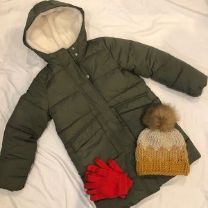 OLD NAVY girls winter jacket, green, size M/8